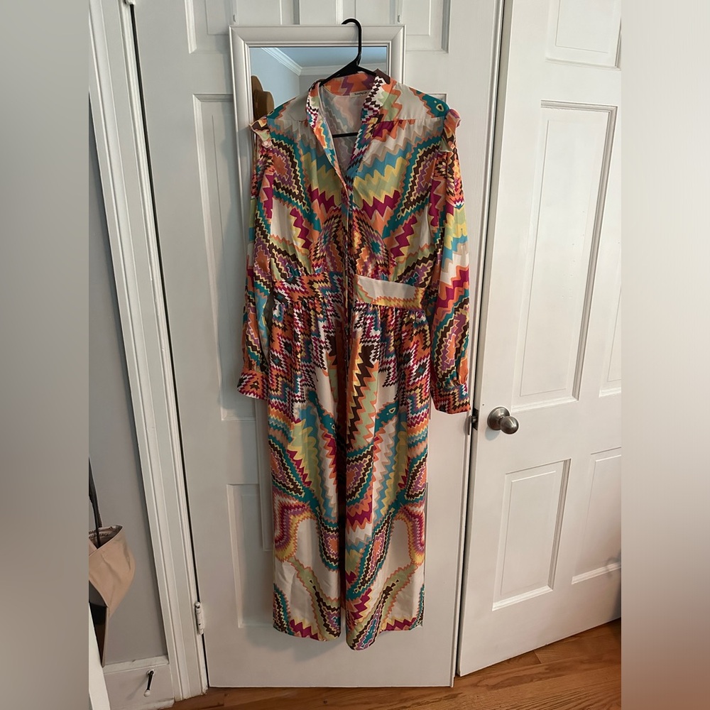 Printed midi dress